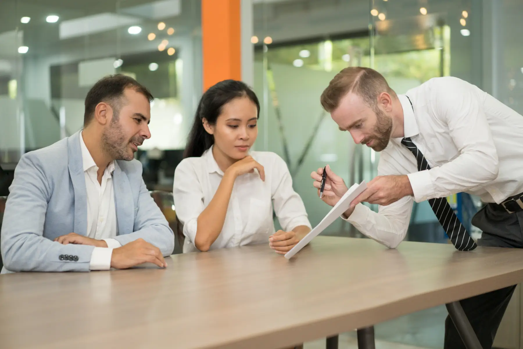 strategic-account-management young joyful business people working